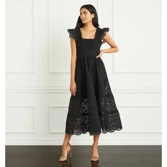 Hill House Lace Ellie Nap Dress Black size S small - Picture 1 of 6